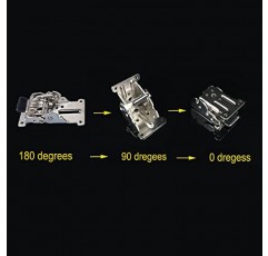 접이식 브래킷 4 Pcs 0-90-180 학위 지원 브래킷-나사가있는 자동 잠금 경첩, 접이식 다리 용 잠금 확장 지원 접이식 작업대 세탁실 차고 보트 테이블 침대 다리