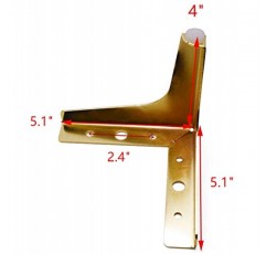 XMHF 4pcs 4 인치 현대 가구 소파 다리 금속 황금 테이블 캐비닛 찬장 소파 소파 피트