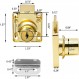 Jiozermi 4 팩 서랍 잠금 장치 (키 포함), 서랍 캐비닛 옷장 용 0.84 "/22mm 길이 실린더 캠이있는 데스크탑 잠금 장치 사무실 책상 편지 상자, 금