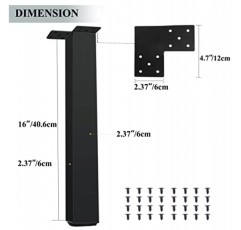 조정 가능한 테이블 다리 16인치 가구 다리 헤비 듀티 금속 책상 다리 사각형 커피 테이블 다리 4개 세트