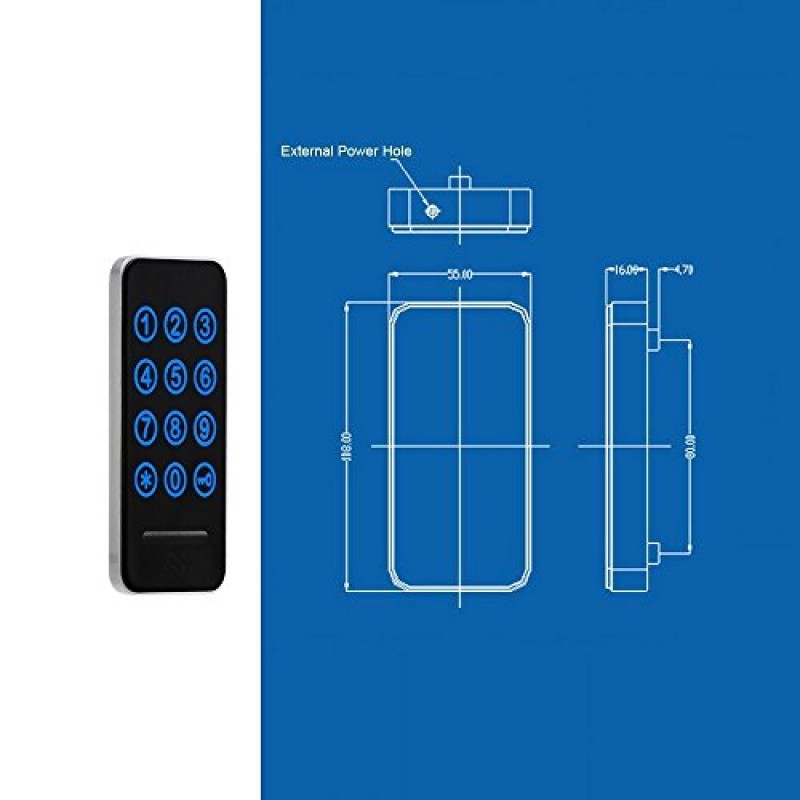 전자 캐비닛 잠금 키트 세트, 디지털 터치 키패드 잠금 장치, 비밀번호 입력 및 RFID 카드/손목 밴드 입력, 열쇠가 없는 도어 잠금 손잡이