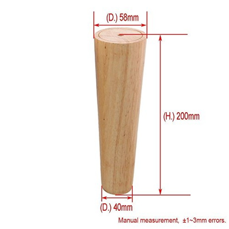 8인치 소파 다리 4개 참나무 색상 테이퍼형 신뢰할 수 있는 목재 가구 캐비닛 다리 소파 피트