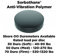 절연: Sorbothane 진동 절연 원형 패드 50 Duro(0.25