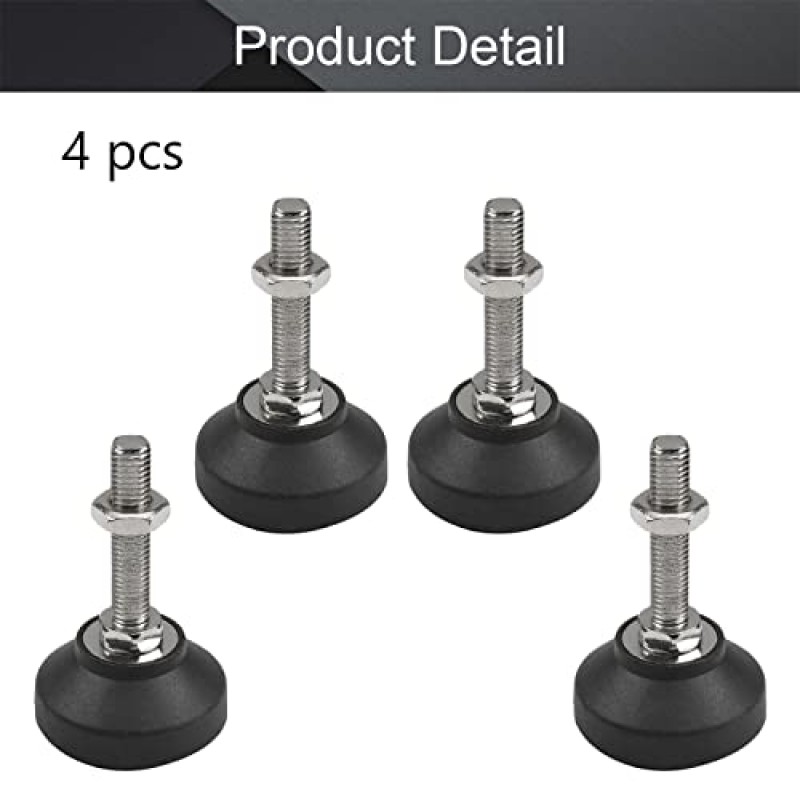 MroMax 4PCS 가구 레벨러 M10*50mm 스레드 조정 가능한 테이블 의자 다리 피트