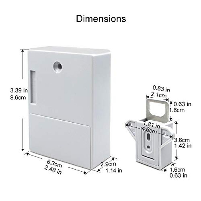 ETEKJOY RFID 전자 캐비닛 잠금 장치 나무 캐비닛 로커 서랍 찬장 (회색)에 대한 숨겨진 DIY