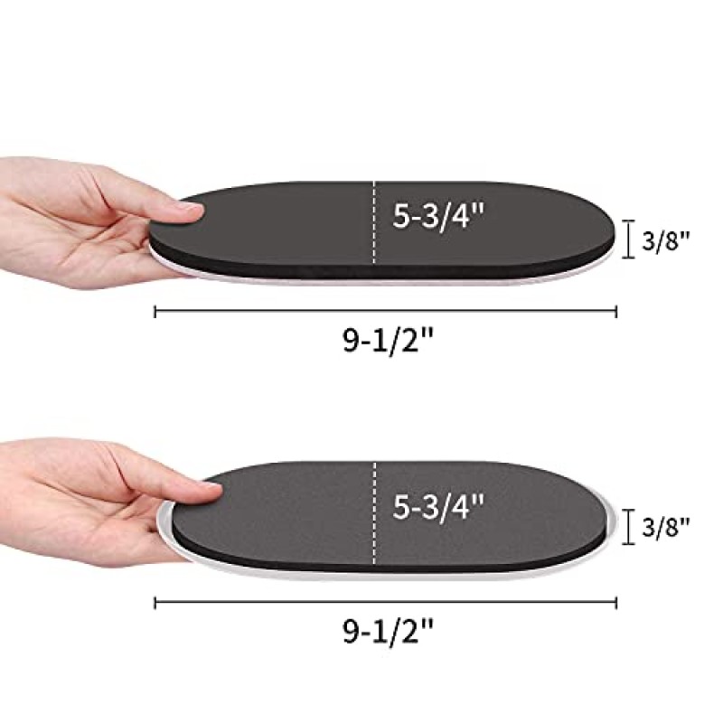 카펫 및 나무 바닥용 재사용 가능한 대형 가구 이동 슬라이더 8팩, 9-1/2