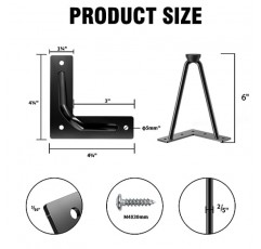 HOOSHEE 6인치 머리핀 가구 다리(600Lb), 헤비 듀티 머리핀 테이블 다리, 견고한 금속 테이블 다리, TV 스탠드, 캐비닛, 커피 테이블, 고무 바닥 보호 장치가 있는 책상 등을 위한 DIY 프로젝트 검정색 4개
