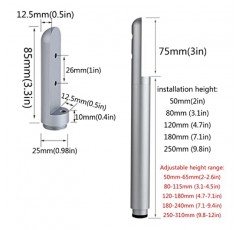 MRbron 4Pcs 소파 가구 캐비닛 라이저, DIY 교체 지원 다리, 알루미늄 합금 찬장 다리, L 모양 캐비닛 다리, TV 캐비닛 소파, 250mm, 9.8in, 골드 용