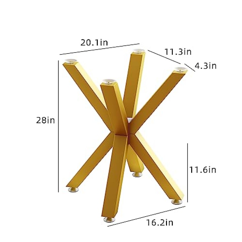 MAIKAILUN 모던 테이블 베이스 골드 28인치 흡입 컵이 있는 금속 커피 테이블 다리, 대리석, 유리, 목재 상판용 책상 베이스, 가정용 가구 다리 4개 세트, 주방, DIY 벤치 다리 엔드 테이블