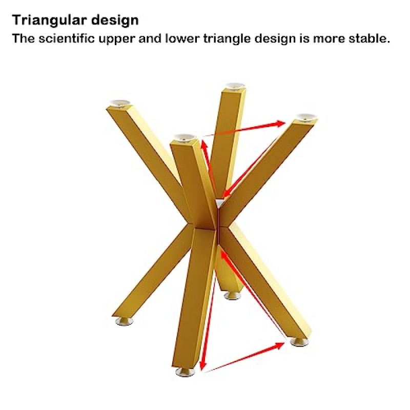 MAIKAILUN 모던 테이블 베이스 골드 28인치 흡입 컵이 있는 금속 커피 테이블 다리, 대리석, 유리, 목재 상판용 책상 베이스, 가정용 가구 다리 4개 세트, 주방, DIY 벤치 다리 엔드 테이블