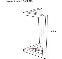 LYF 더블 V 금속 테이블 다리, 28.3인치 중공업 가구 다리, 현대식 DIY 책상 다리, 레스토랑 사무실 안뜰용, 2개(색상: 실버, 크기: 28인치*17.7인치)