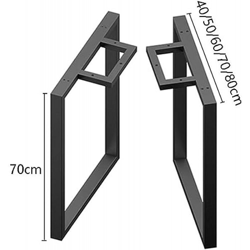 LYF 테이블 다리 2개 세트 헤비 듀티 가구 테이블 다리 400mm DIY 다이닝 커피 프레임 지지대 두꺼운 강한 산업용 강철(색상: 실버, 크기: 30cm)