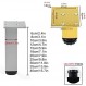 ISolay 4X 금속 가구 다리 높이 조절 가능 알루미늄 합금 가구 피트 소파 다리 주방 캐비닛 피트 DIY 교체 발 (실버 12cm/4.7in)