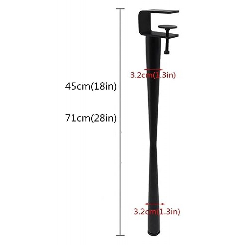 분리형 가구 다리 철 F 자형 다이닝 데스크 발 조정 가능한 금속 테이블 다리 재사용 가능한 금속 철 다이닝 데스크 다리, F 자형 커피 테이블 다리, DIY 가구 콘솔 용, 펀칭 없음 23.8.16S ( Colo