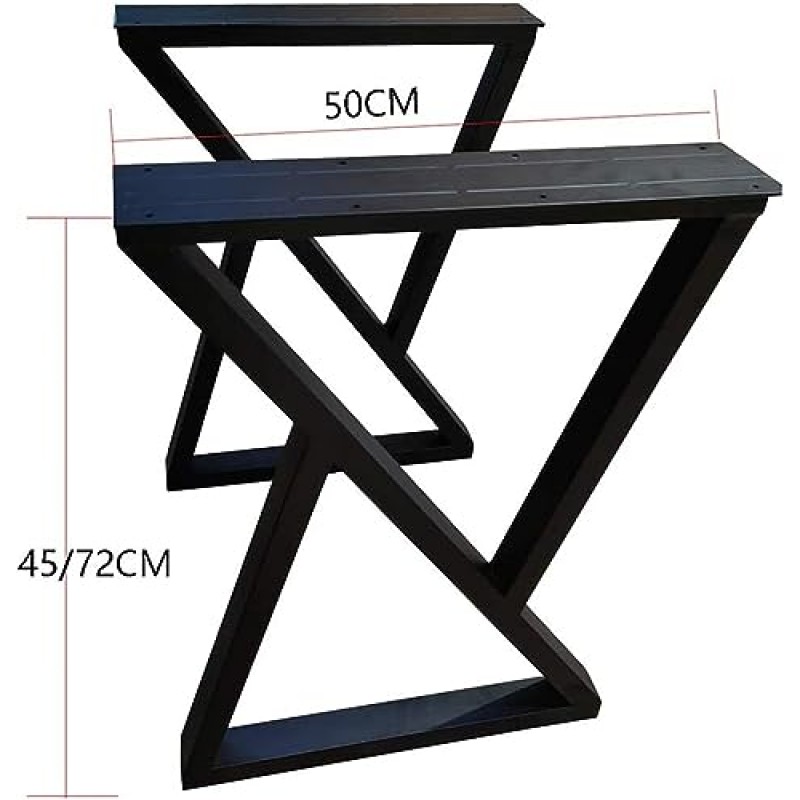 LYF 식탁 다리 2개 세트 철 가구 지지 다리 Z 모양 사무실 테이블 컴퓨터 책상 피트 산업용 DIY 장식(색상: 목재, 크기: 32cm 70cm 원형 탁상에 적합)