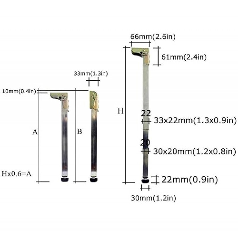 금속 조정 가능한 가구 다리, 1 팩 현대식 접이식 DIY 책상 다리, 헤비 듀티 스틸 DIY 테이블 다리 확장기, 컴퓨터 테이블, 사무실 책상, 주방 테이블용(크기: 95cm(37.4in))
