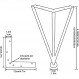 금속 가구 다리, 가구 발, 스테인레스 스틸 삼각형 테이블 다리, DIY 침대, 소파, 의자, 조절 가능한 높이, 안정적인 캐비닛 피트, 4개(색상: 금색, 크기: 35cm/14in)(금색 25cm/10in)에 사용됩니다.