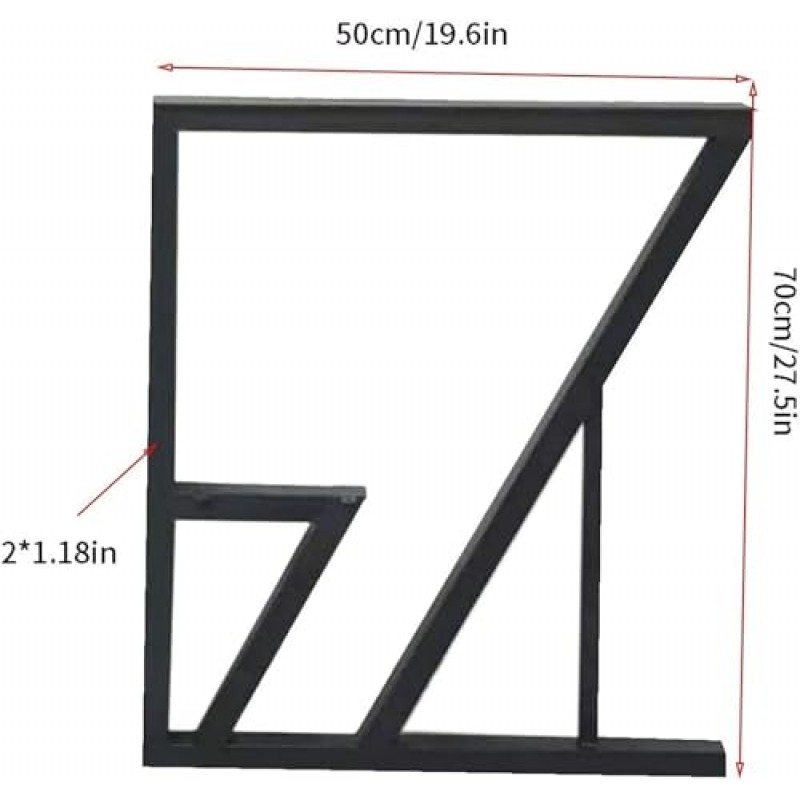CEMELI LYF 헤비듀티 책상 다리. 현대 DIY 식탁 다리 산업용 소박한 금속 가구 다리 H27.5inW19.6in 금속 테이블 다리