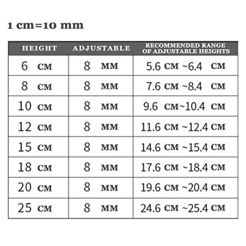 MINTOO 가구 다리, 4개, 디자인 가구 다리, 금속 지지 다리, 소파 교체 다리, 조절 가능한 다리, 높이 조절 가능한 가구 다리, 실버 테이블 다리, DIY, 검정색-20cm/8인치