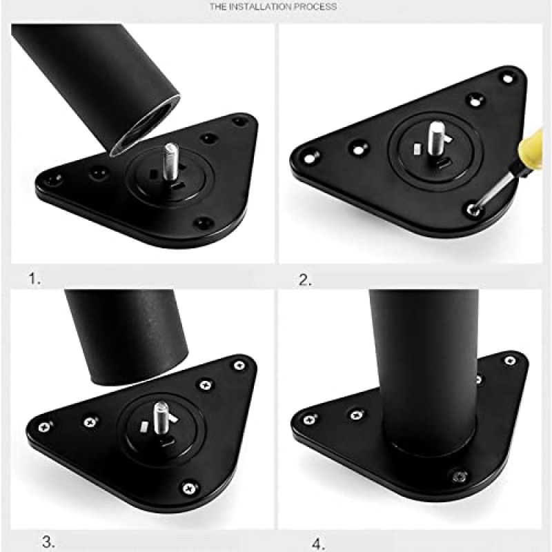 tow000ack 조정 가능한 알루미늄 합금 지지 다리 1개 세트 금속 가구 발 식탁 다리, DIY 홈 오피스작업대 테이블 데스크 바 다리, 나사 포함, 흰색, 사용자 정의 높이(55인치)