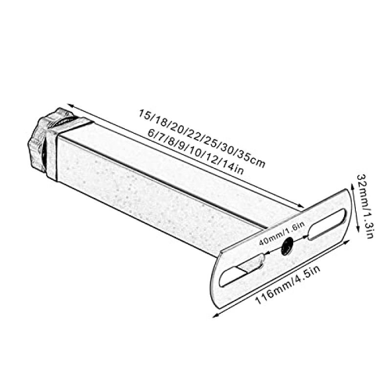 JITEM 가구 다리, 침대 다리, 지지 다리, DIY T 모양의 발, 조절 가능한 테이블 다리, 검정색/흰색, 스테인레스 스틸, 조용함, 미끄럼 방지, 검정색-20cm/8in 테이블 다리 패드