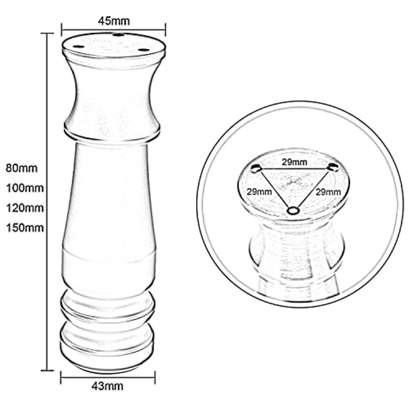 금속 찬장 다리 - 4팩, 조절 가능한 가구 다리, 알루미늄 합금 소파 가구 장착 나사가 있는 DIY 교체 다리(색상: 청동색, 크기: 120mm/4.7in)