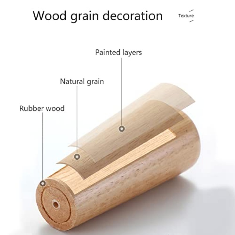 테이블 다리, 원목 가구 다리/둥근 지지 다리 주방 경사 다리 테이블 다리/예비 다리/DIY 장착 침대 옆 테이블 다리(4개 세트)(색상: 직선형 발 스타일, 크기