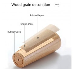 테이블 다리, 원목 가구 다리/둥근 지지 다리 주방 경사 다리 테이블 다리/예비 다리/DIY 장착 침대 옆 테이블 다리(4개 세트)(색상: 직선형 발 스타일, 크기