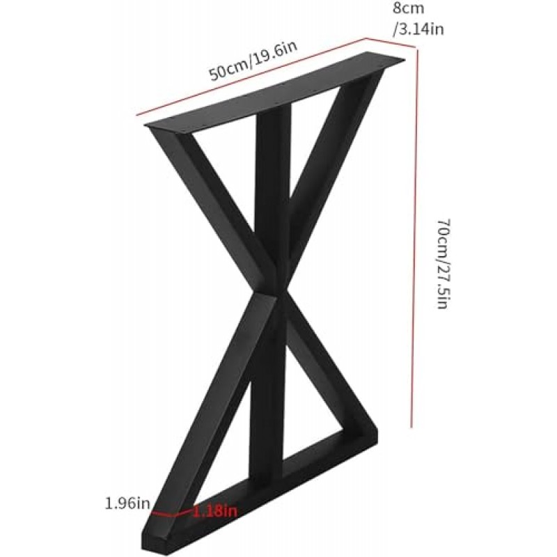 LYF 28인치 튼튼한 가구 다리, 현대적인 DIY 소박한 식탁 다리/커피 테이블 다리/책상 다리, 산업용 컨트리 금속 다리, 사무실 바 인테리어용, 2개(색상: 금색, 크기: 27.5 * 19.6인치)