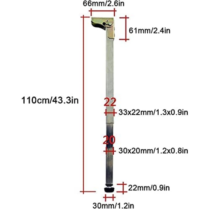조정 가능한 가구 테이블 다리 스테인레스 스틸 DIY 리프트 바 책상 다리 접이식 텔레스코픽 식탁 캐비닛 다리 (색상: 금속 크기: 120cm 47.2in) (금속 70cm 27.6in)