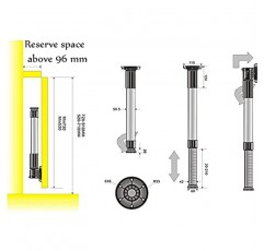 ESCOLL 접이식 테이블 다리 텔레스코픽, 리프팅 바 지지대, 텔레스코픽 식탁 테이블 다리 식탁 용 DIY 가구 다리 텔레스코픽 접이식 다기능 보이지 않는 가구 피트