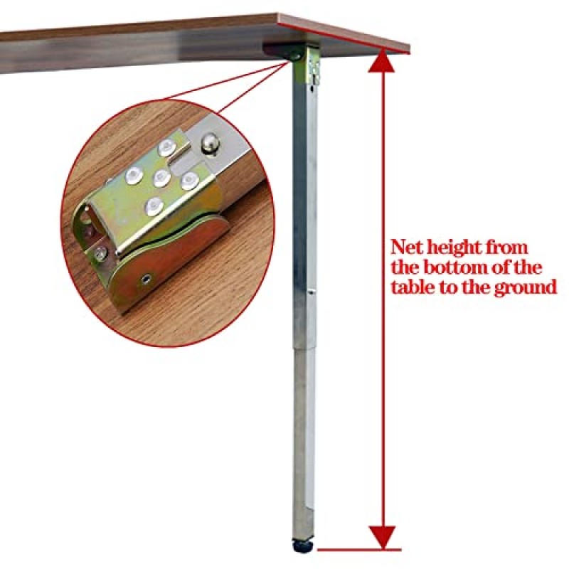 스테인레스 스틸 접이식 텔레스코픽 다리 가정용 식탁 및 캐비닛 리프트 가능한 바 테이블 피트 용 DIY 가구 피트 조정 가능한 보호 피트 25 