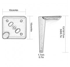 가구 다리, 가정용 금속 캐비닛 발, 심플한 스타일 지지 다리, 미끄럼 방지, 내마모성 소파 발, DIY 커피 테이블, 스툴 및 기타 가구용(색상: 검정색, 크기: 13cm/5in)(실버)
