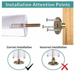 캐비닛 발판 TV 스탠드(색상: 50x120mm)에 대 한 4Pcs 지우기 소파 다리 DIY 라운드 교체 가구 다리