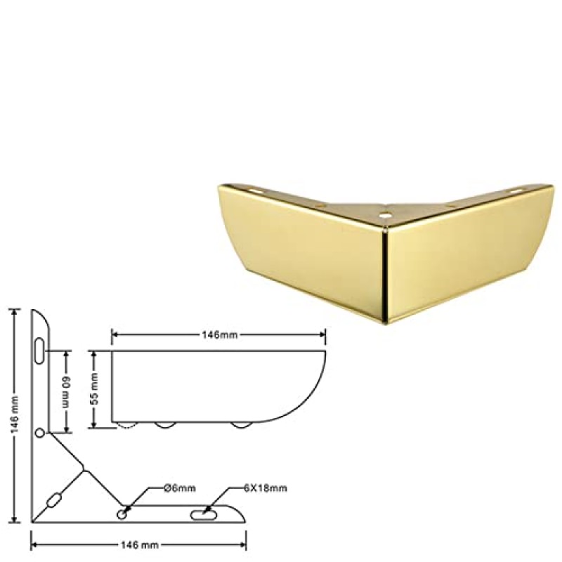 4Pcs 두꺼운 소파 다리 바닥 무거운 하중 가구 다리 금속 세 갈래 피트 삼각형 DIY 하드웨어 다리 (색상: 실버)