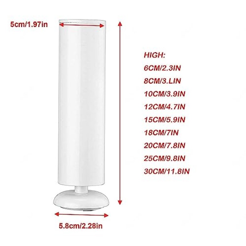 4팩 주방용 조절식 다리 침대용 다리 테이블 다리 확장기 조절식 기기 피트 DIY 가구용 원형 가구 다리 0-15mm, 흰색-12CM(4.7IN) (흰색 10CM(3.9IN))