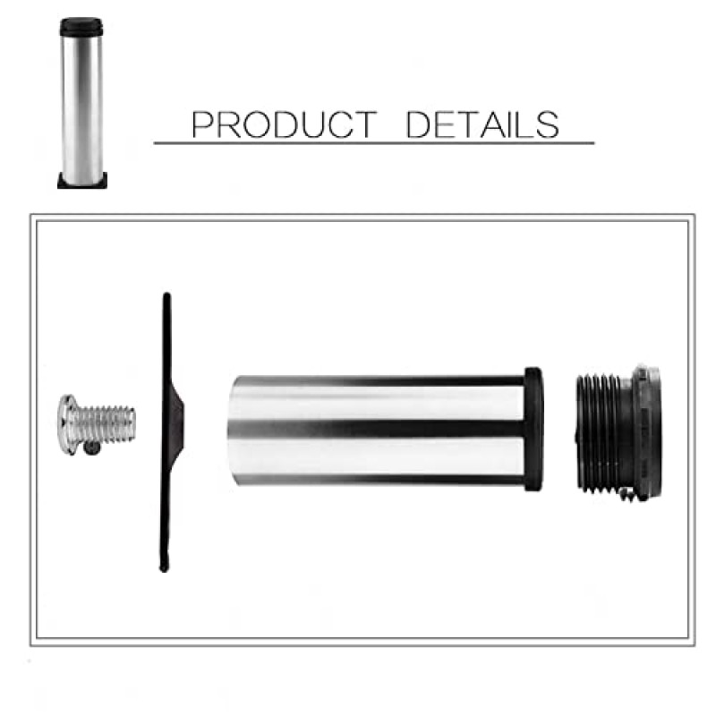 4 조각 조정 가능한 피트 헤비 듀티 야외 옷장 조정 가능한 피트 교체 의자 다리 라운드 가구 다리 0-15mm DIY 가구, 60mm(2.36in) ()