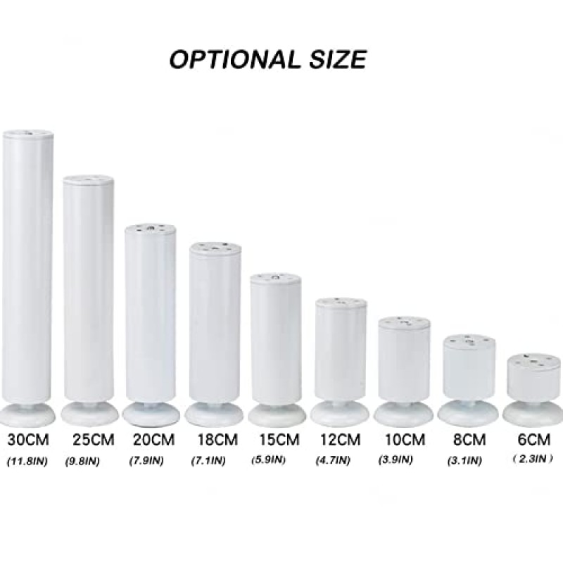 4팩 가구 다리 소파 다리 침대용 가구 다리 다리 테이블 다리 부엌 찬장용 스테인레스 스틸 소파 침대 및 DIY 가구,silver-10CM(3.9IN) (실버 15CM(5.9IN))