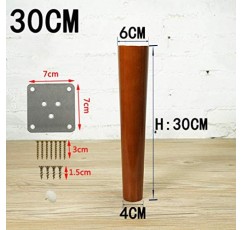 OTCPP 가구 다리, 가구 DIY 헤비 듀티 테이블 다리 4X 단단한 나무 테이블 다리, 수직 가구 다리 교체, 호두 색상 소파 다리, 주방 나무 캐비닛 다리, 의자, 침대용