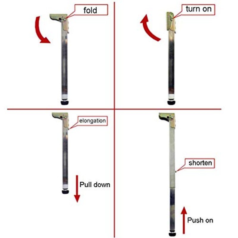 접이식 텔레스코픽 바 책상 다리, 스테인레스 스틸 DIY 테이블 다리, 금속 가구 다리, 푸시-풀 리프트 식탁 캐비닛 다리, 조정 가능한 보호 베이스, 나사 포함, 사용자 정의 가능(110cm/43.3in)