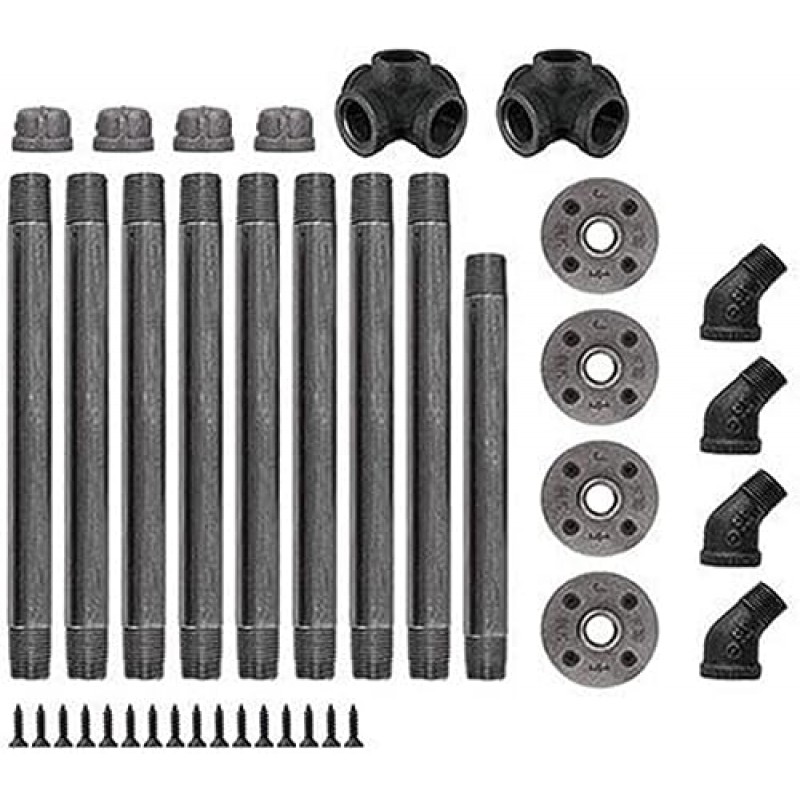 LYF Etal 테이블 다리, 20인치 커피 테이블 다리, 소박한 주철 책상 다리, DIY 가구 다리, 최대 220lbs