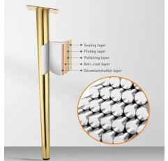 BONDIJ 골드 테이블 다리, 4개 가구 다리, 비스듬한 원뿔형 금속 가구 발, DIY 지지대, 현대식 소파 발, 책상 의자 소파 침대 캐비닛용 교체 다리, 나사 포함(55cm(21.7인치))