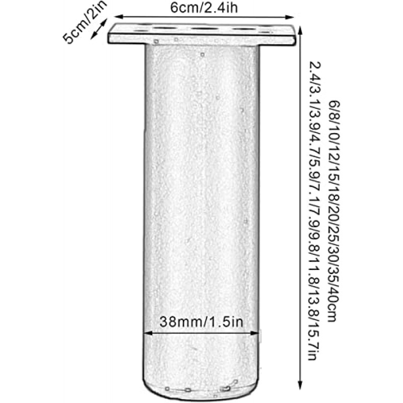 4개 테이블 다리, 가구용 발, 조절 가능한 가구 발, 테이블 다리 테이블, 책상, DIY 가구, 소파, 캐비닛 등을 위한 가구 발(색상: 3, 크기: 25cm/9.8in) (2 18cm/7.1in)