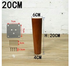 OTCPP 가구 다리, 가구 DIY 헤비 듀티 테이블 다리 4X 단단한 나무 테이블 다리, 수직 가구 다리 교체, 호두 색상 소파 다리, 주방 나무 캐비닛 다리, 의자, 침대용