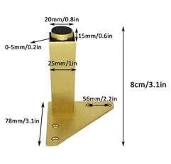 4개의 금속 가구 다리 소파 캐비닛 찬장 테이블 침대용 조정 가능한 가구 다리 나사가 있는 DIY 지지대 (색상: 검정색 크기: 18cm 7.1in) (골드 8cm 3.1in)