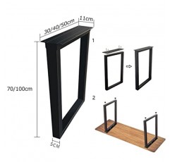 산업용 금속 테이블 다리 2개 팩, 28