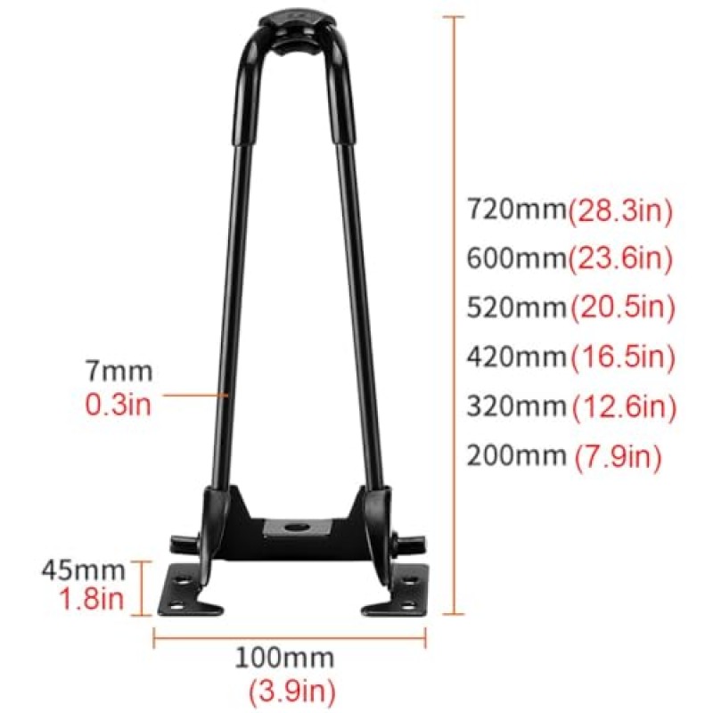 MObyat 가구 다리 접이식 금속 테이블 다리, 사무용 테이블 가구 다리 세트, 교체 다리, 단철 커피 테이블 다리, 바닥 보호대 포함, 4개 세트(크기: 600mm(23.6인치))