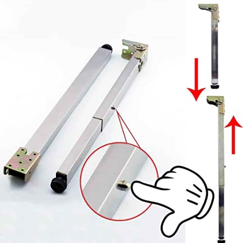 ISolay 필드 테이블 다리 조정 가능한 스테인레스 스틸 가구 다리, 접이식 지지대, 테이블에 적합, DIY 가구(30/40/50/60/70/80/90/100/110/120/130/140/150cm)(크기: 92cm/36.2인치)