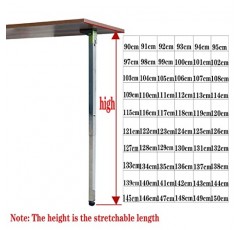 ISolay 필드 테이블 다리 조정 가능한 스테인레스 스틸 가구 다리, 접이식 지지대, 테이블에 적합, DIY 가구(30/40/50/60/70/80/90/100/110/120/130/140/150cm)(크기: 92cm/36.2인치)