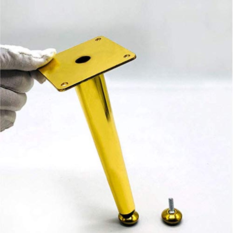 WEHOMY 4 조각 Metalniture 지지대, 소파 다리, 캐비닛 피트, DIY 교체 침대 다리, 커피 테이블 다리, 높이 조절 가능 0-15Mm, 조절 가능한 각도 보호 패드, 미끄럼 방지/직선/255Mm